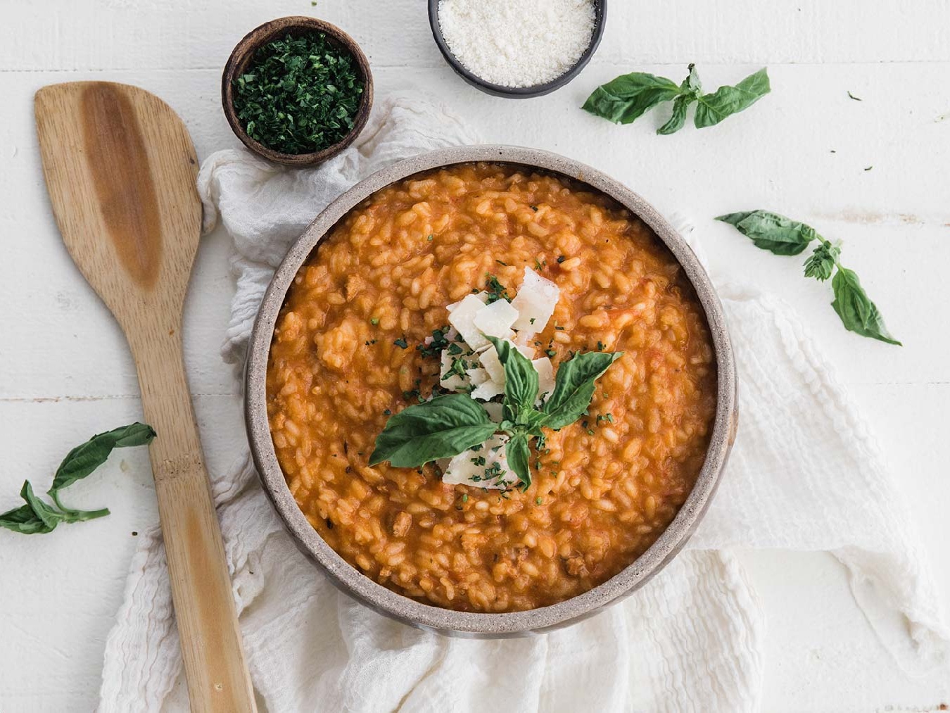 Risotto Bolognese with savory meat sauce