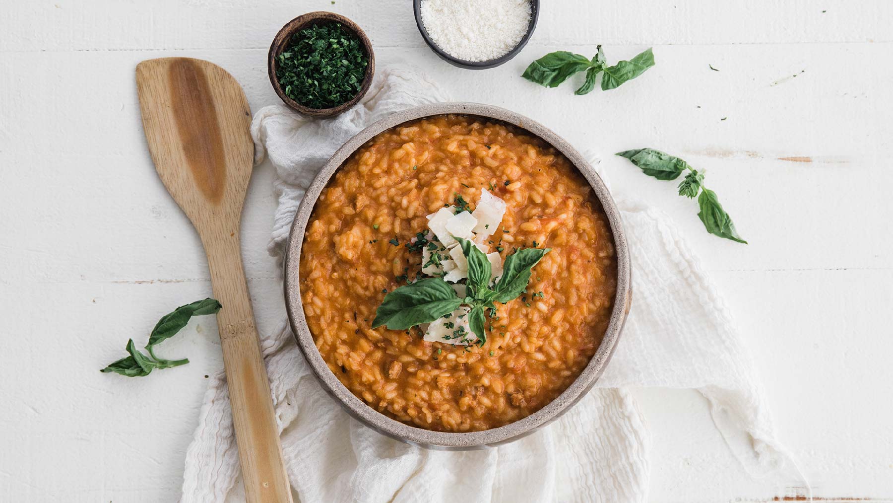 Risotto Bolognese with savory meat sauce