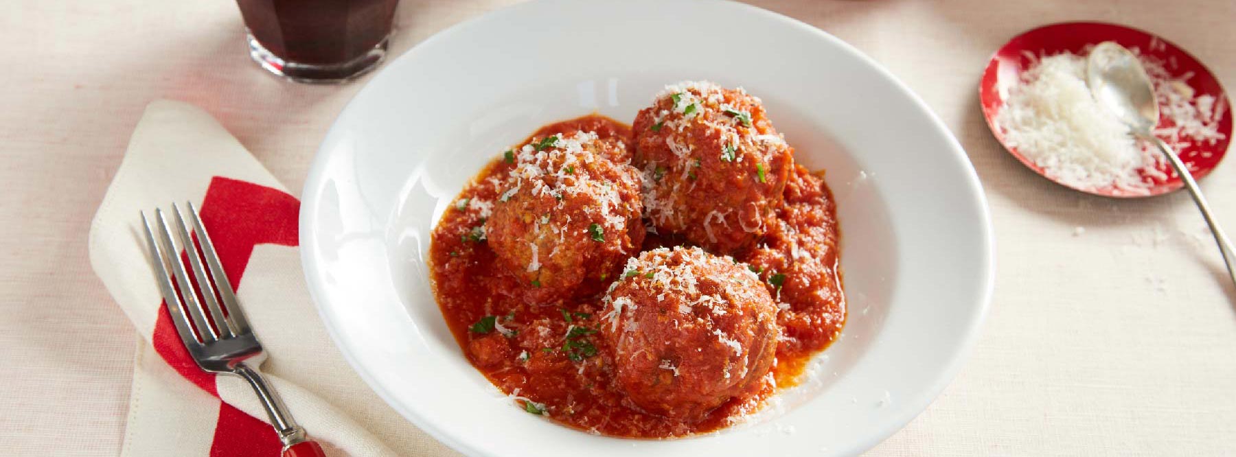 Classic Italian meatballs in rich tomato sauce