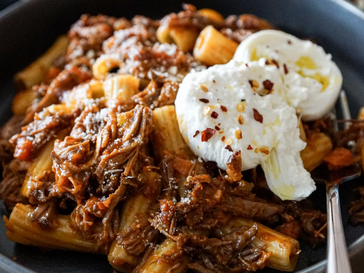 Short rib ragu with white truffle sauce