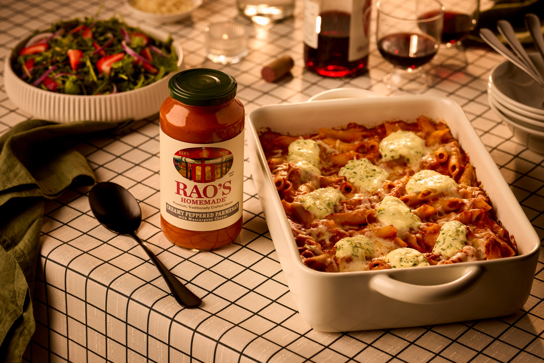 Baked Penne with Rao’s Creamy Black Peppered Parmesan