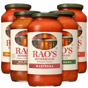 Assortment of Rao's Homemade pasta sauces.